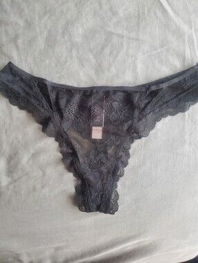Victoria's Secret Very Sexy Black Lace Thong